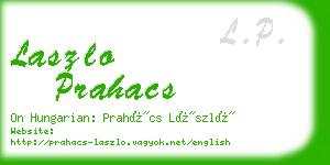 laszlo prahacs business card